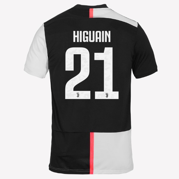 Camiseta Juventus NO.21 Higuain Primera equipación 2019-2020 Blanco Negro